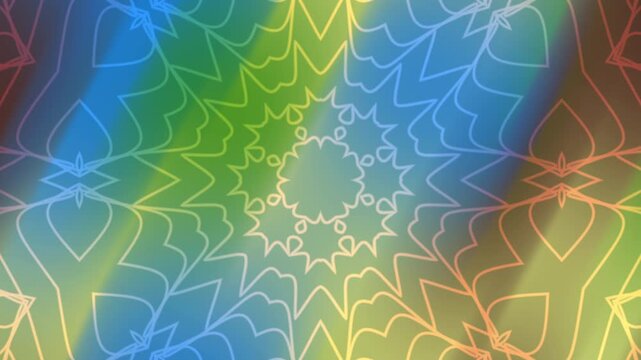 Background with a geometric kaleidoscope overlay pattern overlaying it. Ideal for meditation guides, yoga studios, and spiritual design projects.