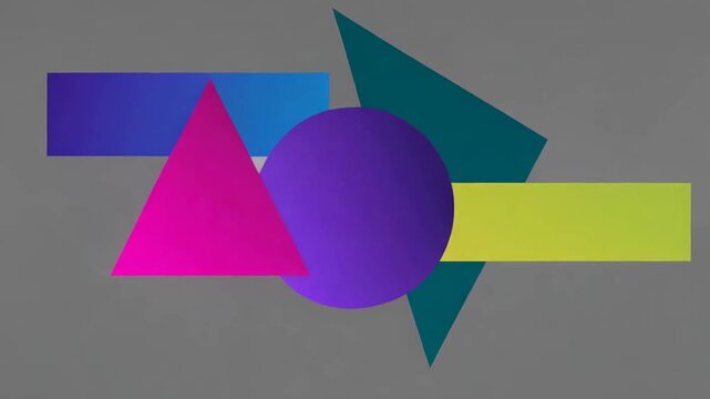 Abstract Geometric Shapes in Motion Graphics.