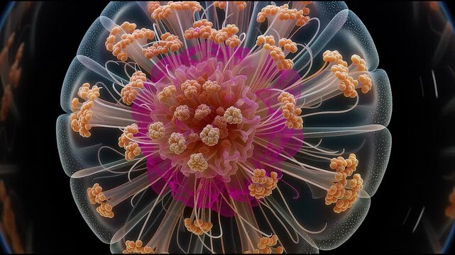 Recursive Jellyfish Bloom: A Surreal Explosion of Nested Marine Life Forms