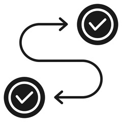 Roadmap Glyph Icon