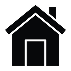 Home Button Vector Icon, User Interface Related Solid Style Vector Icon.