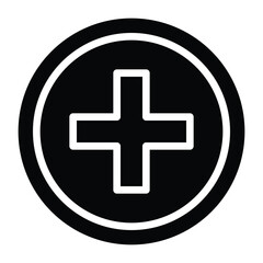 Obraz premium Plus Vector Icon, User Interface Related Solid Style Vector Icon.