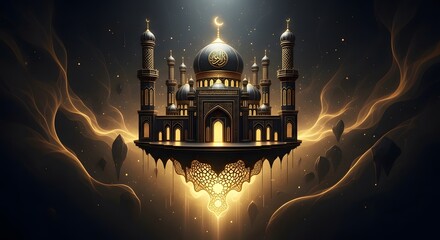 night view of mosque