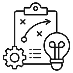 Innovation Plan Outline Icon Vector Illustration