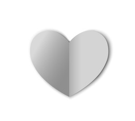 White heart icon opaque background modern illustration