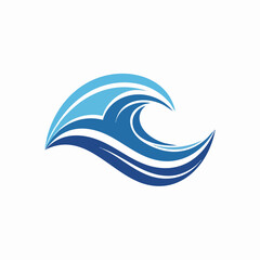 Obraz premium Ocean Wave Water Logo Vector Clean Modern Symbol