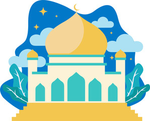 Islamic Background Flat Illustration