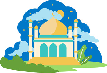 Islamic Background Flat Illustration