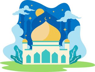 Islamic Background Flat Illustration