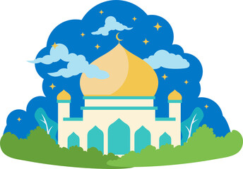 Islamic Background Flat Illustration