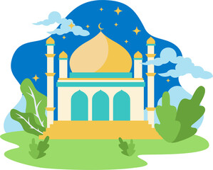 Islamic Background Flat Illustration