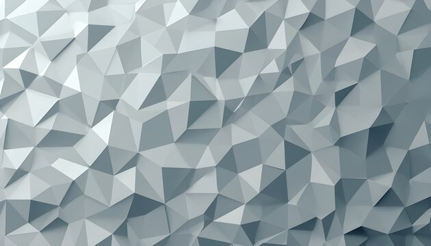 A modern geometric pattern of gray and white polygons creating a textured background