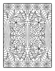 Fototapeta premium Mandala Pattern High Quality Coloring Book Page