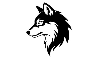 wolf's head logo icon vector illustration