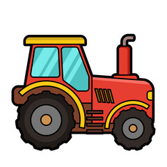 Fototapeta premium Farm tractor vehicle illustration