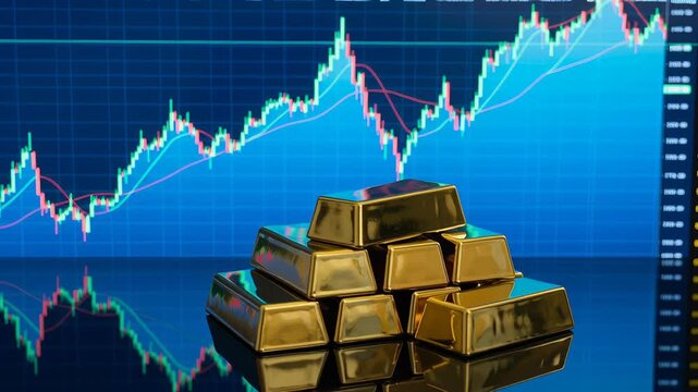 Gold price volatility impacts commodity movement and investment trend, wealth and capital growth with marketing strategies reflecting financial success and chart analysis