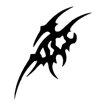 Goth Dark Cybersigil Tattoo Design Vector