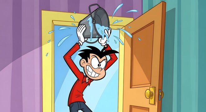 April fools prank cartoon character getting pranked on april fool's day