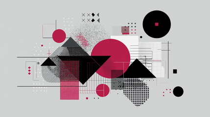 Obraz premium Abstract geometric shapes composition