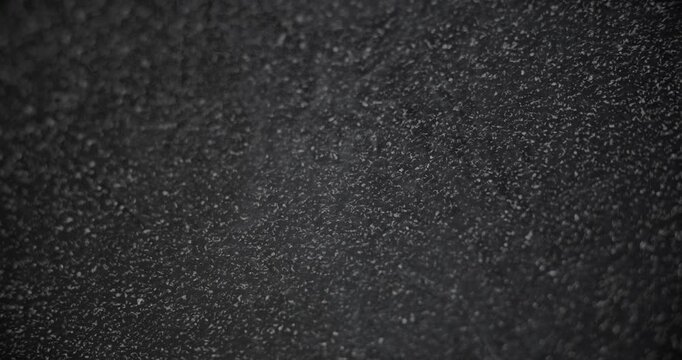 Slow diagonal shift of the background with asphalt texture and steam effect.