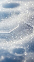 Obraz premium Close-Up of Snowy Fabric Dusted with Sparkling Ice Crystals.