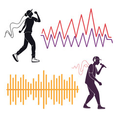 Fototapeta premium A visual representation of the impact of exercise on heart rate variability Vector