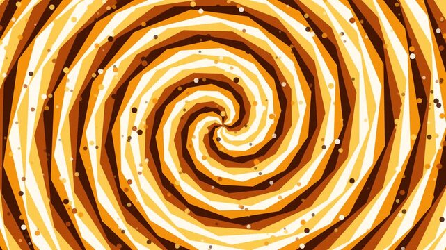 Vibrant spiral pattern illustration featuring swirling shapes and glowing lights from a top viewpoint