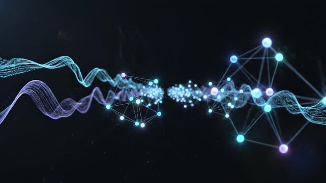 Digital Network Connections and Data Flow.