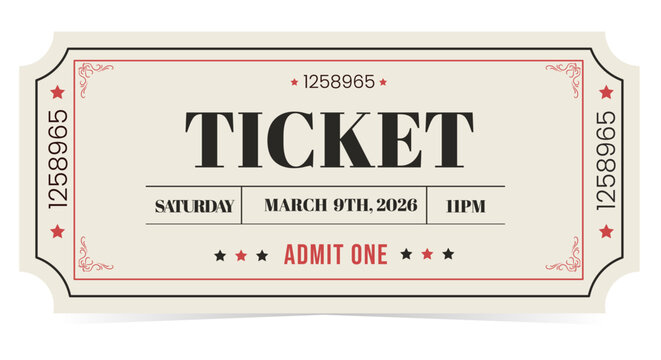 Retro  vector ticket 