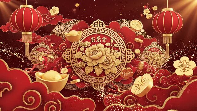 Chinese New Year Celebration Background.