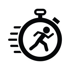 Stopwatch Running Motion Icon