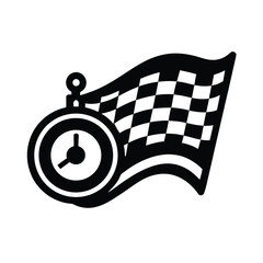 Stopwatch Race Finish Icon