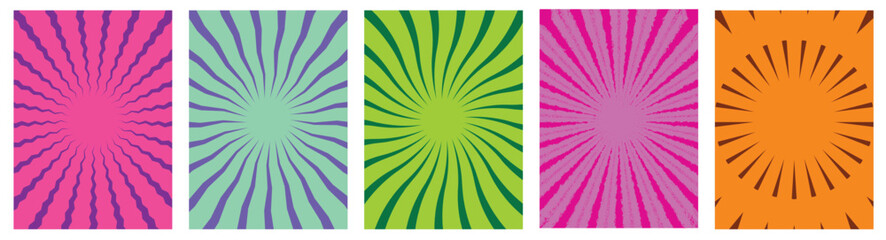 Swirl Spiral Abstract Retro Groovy Patterns. Funky wave illustration. Psychedelic Geometric Twirl Vector Background.