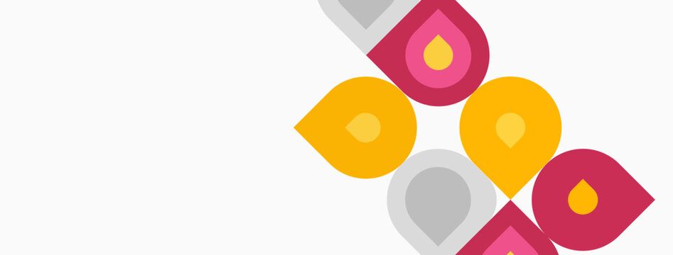 Minimalist design features repeating DOD text. Pink, orange, gray colors dominate white background. Simple, modern aesthetic.