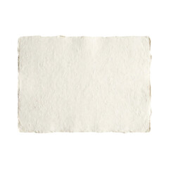 Obraz premium Rough torn paper with textured surface and frayed edges isolated on transparent checkered background for design purposes and collage elements