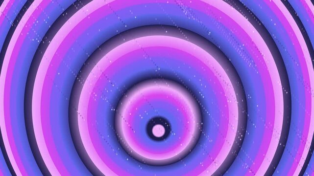 Vibrant concentric abstract pattern flowing with digital binary code