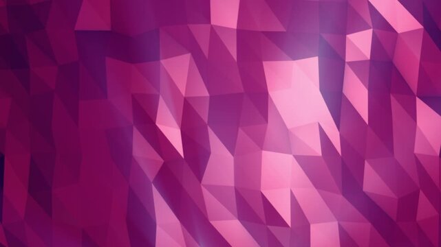 Vibrant purple and pink low poly geometric background with faceted triangles