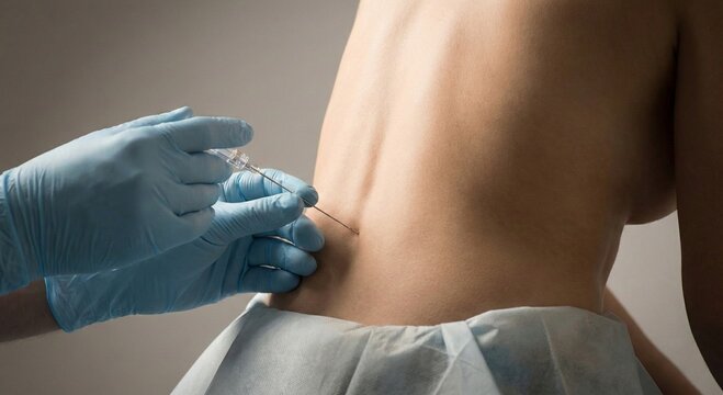 Professional Lumbar Puncture Medical Collection: Spinal Tap Procedure, CSF Collection, and Neurology Diagnostic Concepts.