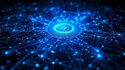 abstract blue background with circles