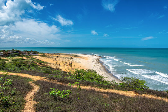The beautiful Malhada beach, Praia da Malhada in Jericoacoara, Ceara, Brazil
