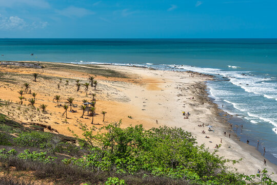 The beautiful Malhada beach, Praia da Malhada in Jericoacoara, Ceara, Brazil