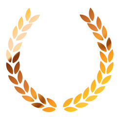 銅色のリーフエンブレム