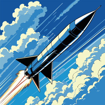 vector image of a missile