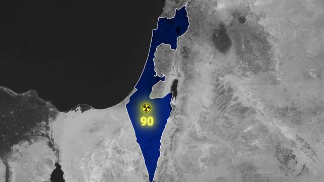 Motion Graphics Animation showing Israeli Strategic Nuclear Force Capacity