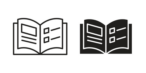 Catalog icon concept. Thin line symbol. Vector illustration isolated. Editable stroke.