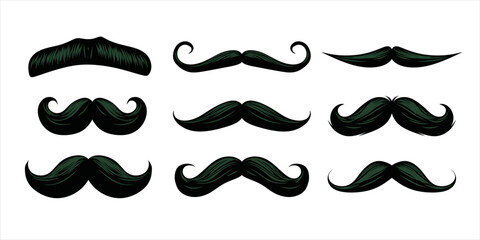 Handlebar Mustache Vector