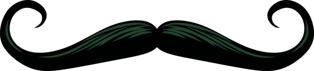 Handlebar Mustache Vector