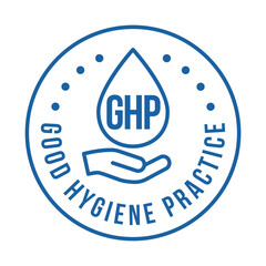 Round GHP certified badge for Good Hygiene Practice labels
