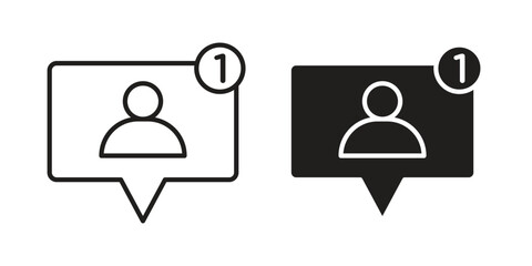 Followers icon concept. Thin line symbol. Vector illustration isolated. Editable stroke.