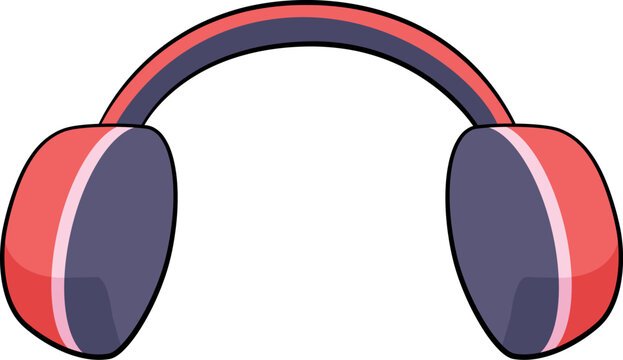 Headphones cartoon icon. Audio earphones device symbol